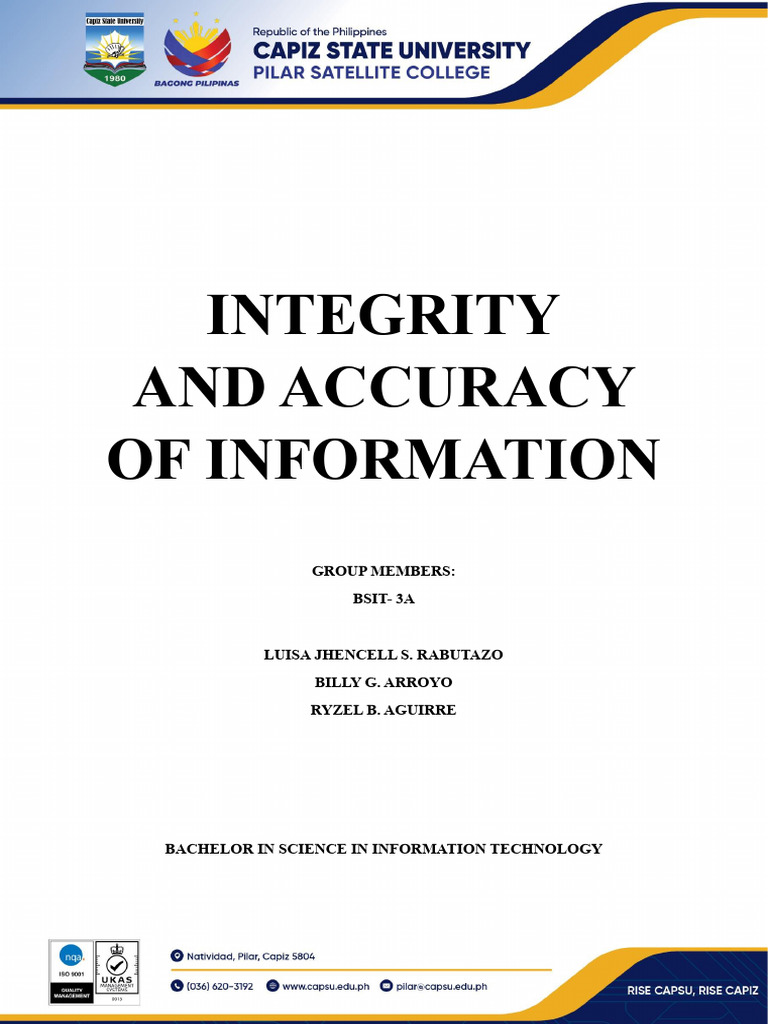 Ensuring Data Integrity and Accuracy | PDF | Accuracy And Precision ...