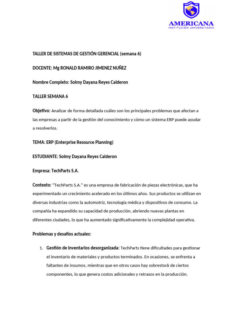 Taller Semana 4 Sistemas de Información BLOQUE 3 VAINT | PDF ...