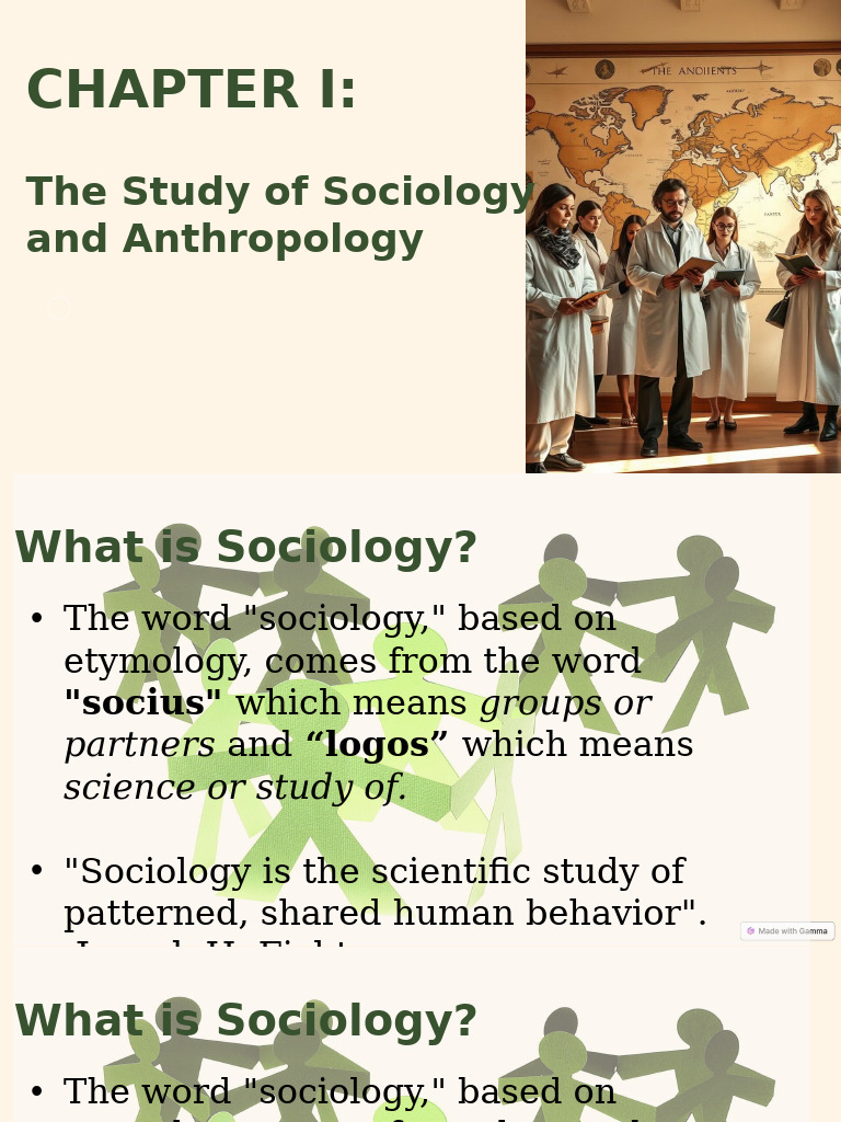 Lesson 1 Introduction To Sociology and Anthropology | PDF ...