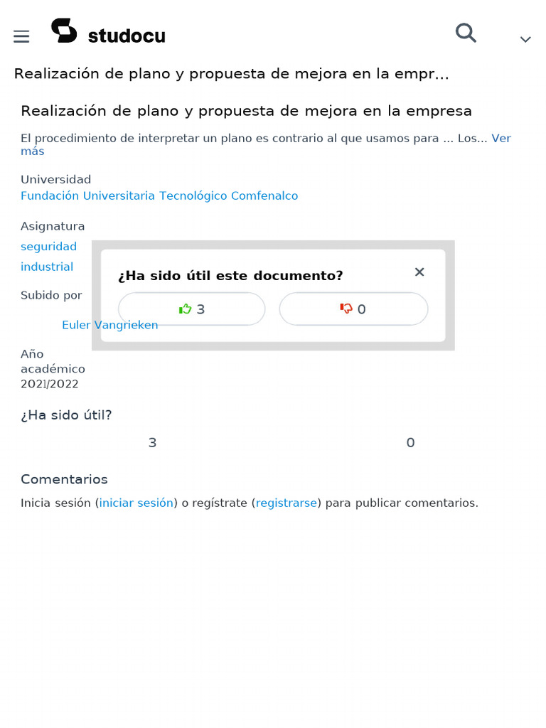 Realizacion de Plano y Propuesta de Mejora en La Empresa - Compress | PDF