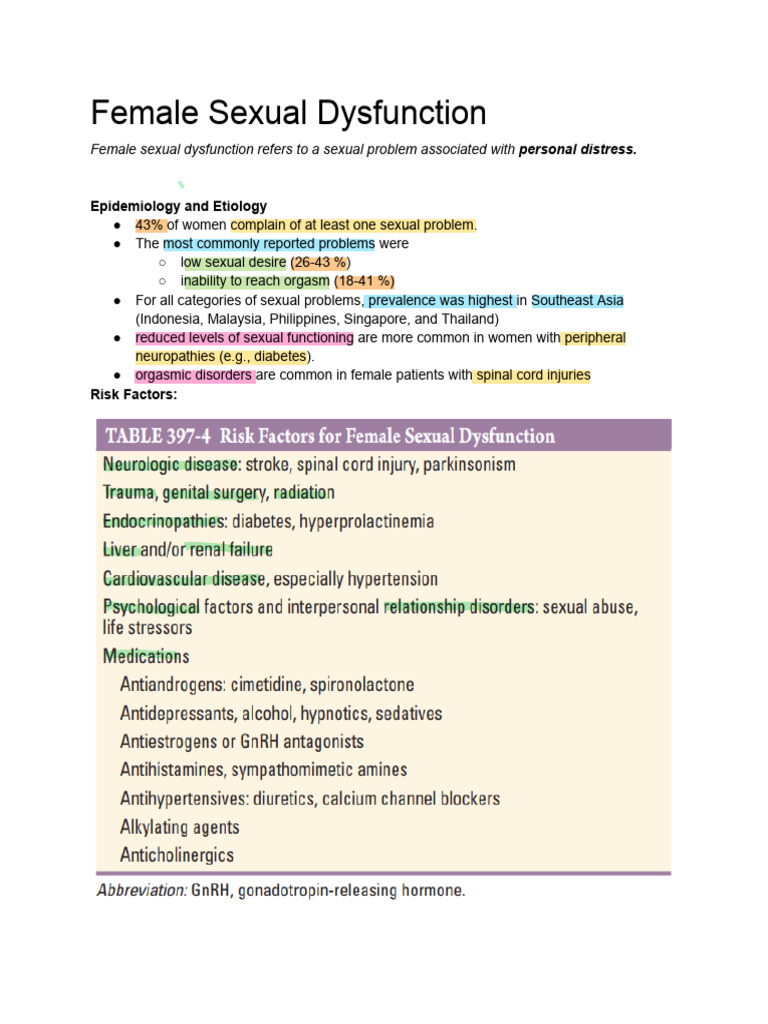 Understanding Women's Sexual Arousal Issues | PDF | Sexual Dysfunction ...