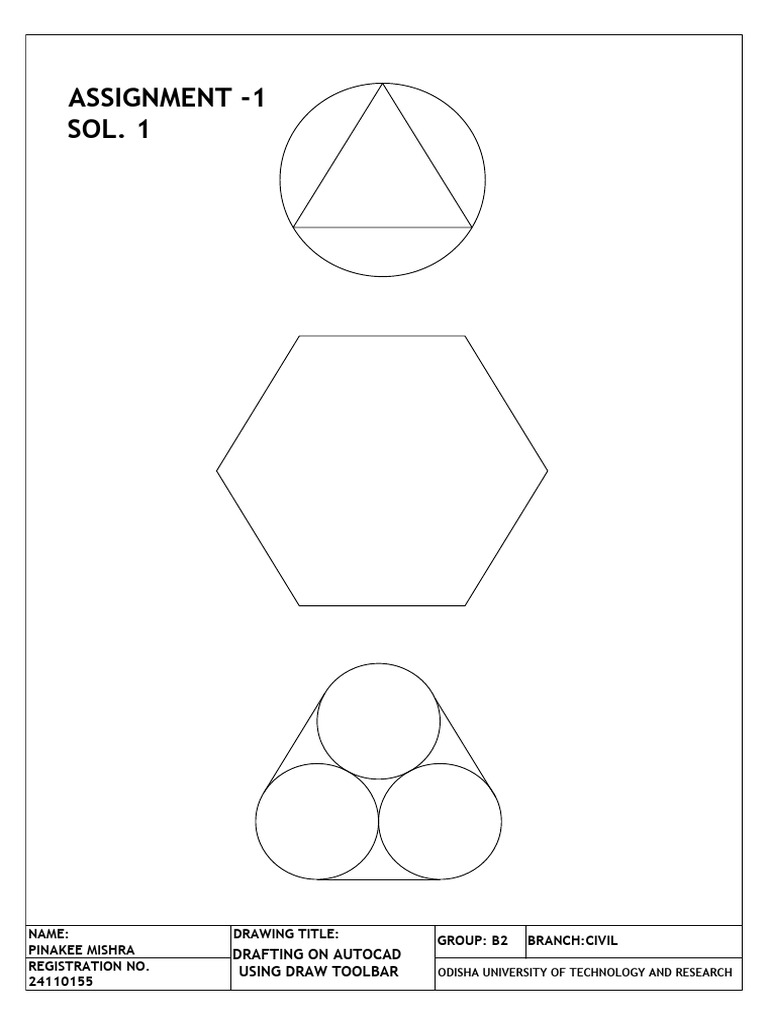 AutoCAD Drafting Assignment B2 | PDF