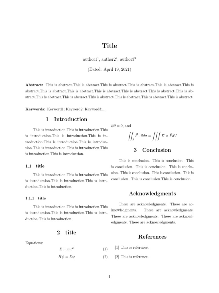 Model 1 | PDF