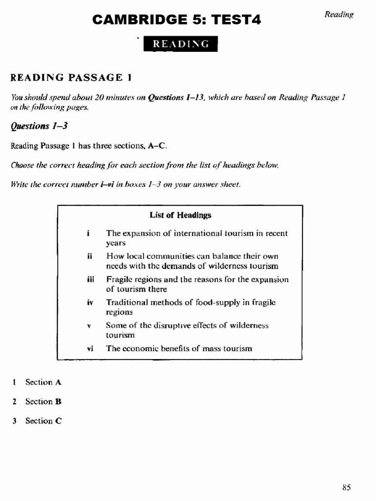 Cam5 Reading Test4 | PDF