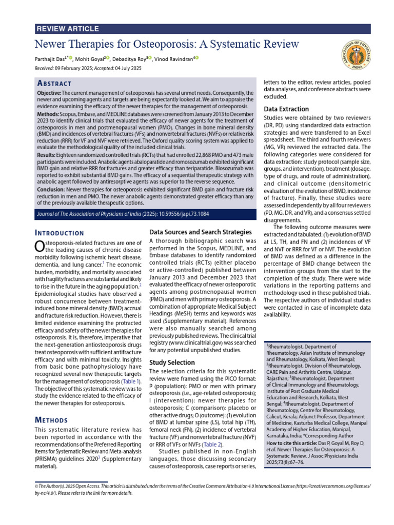 New Injectable Osteoporosis Drugs 2025 | PDF | Osteoporosis ...