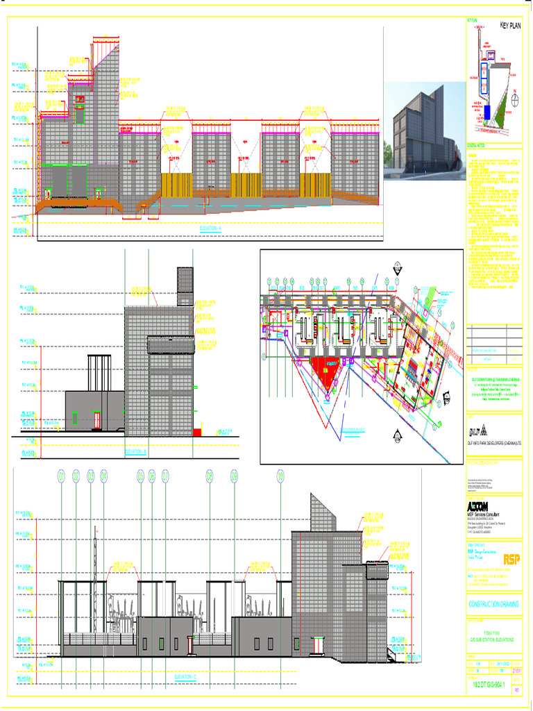 GIS Sub-Station Elevation Drawings | PDF
