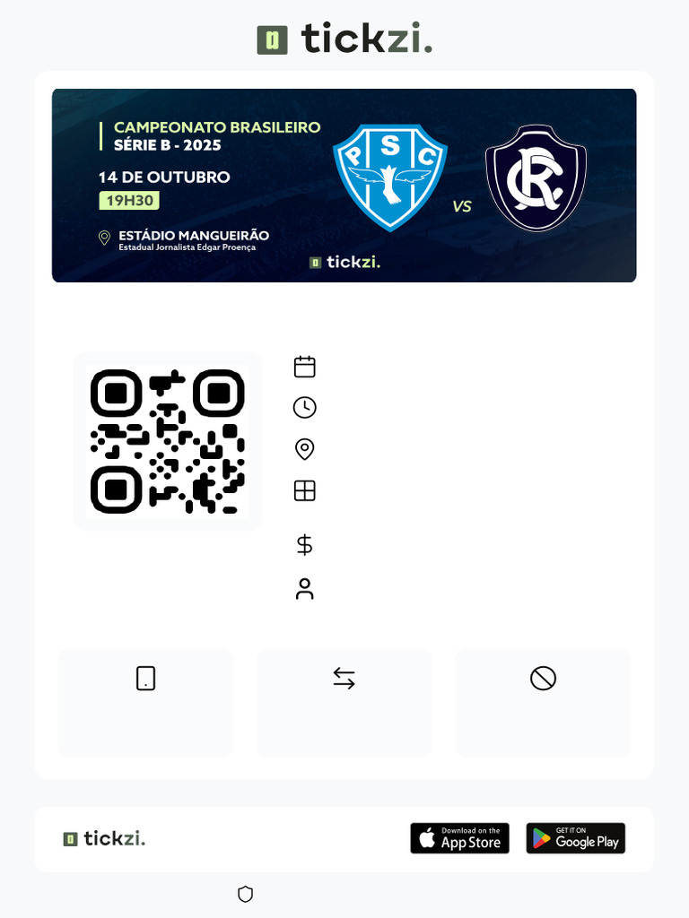 Ingressos Paysandu x Remo - Série B | PDF