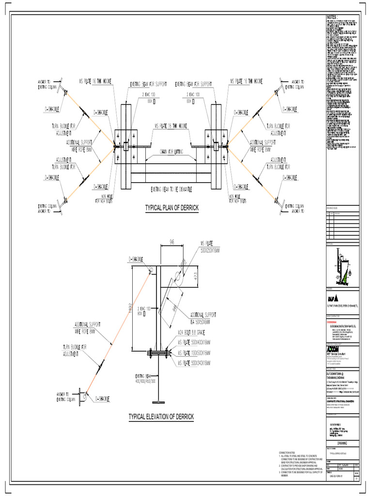 Derrick Structural Details and Elevations | PDF