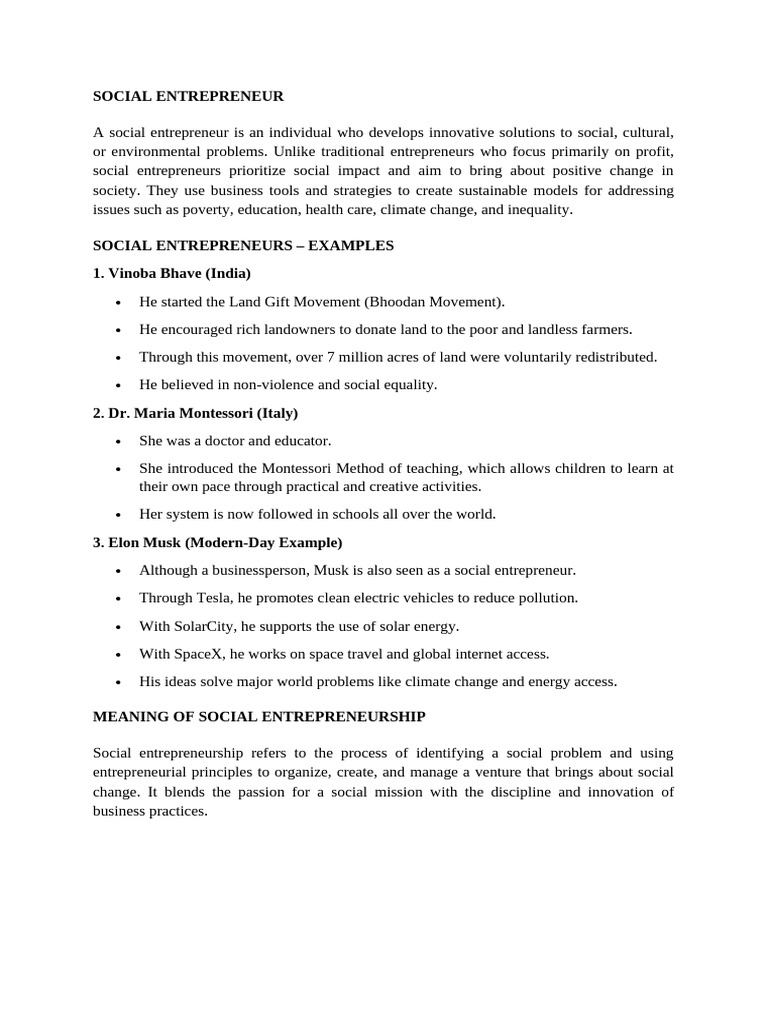 Understanding Social Entrepreneurship | PDF | Social Entrepreneurship ...