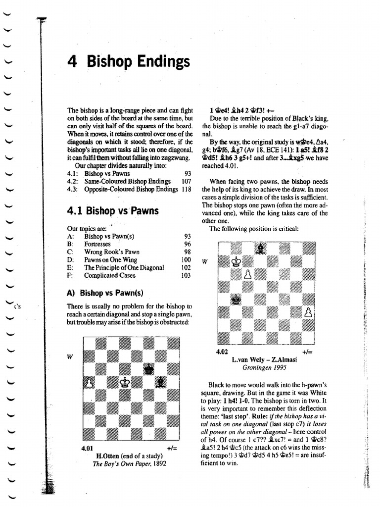 Bishop Endings in Chess Explained | PDF | Competitive Games | Board Games