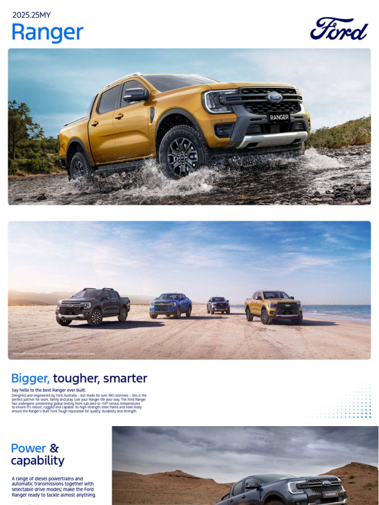 2025 Ford Ranger Overview and Features | PDF | Automotive Industry ...