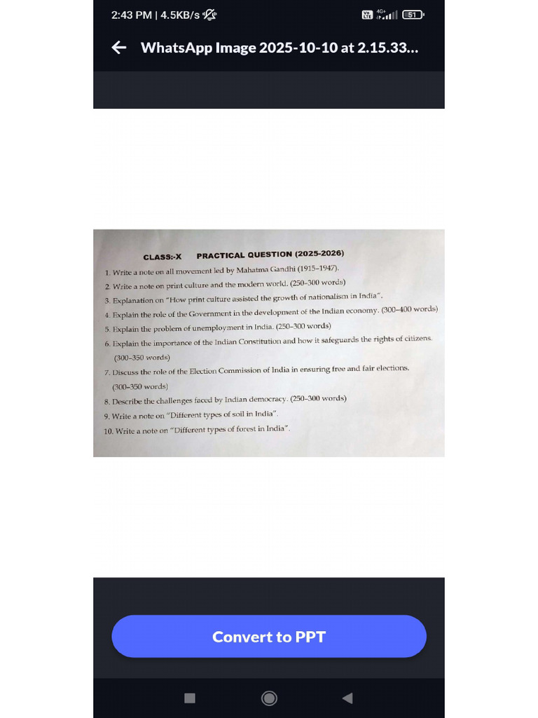 Class-10 S. ST (Practical Question) 2025-26 | PDF