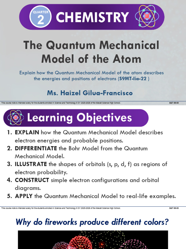 Quantum Mechanical Model of the Atom | PDF | Atomic Orbital | Energy Level