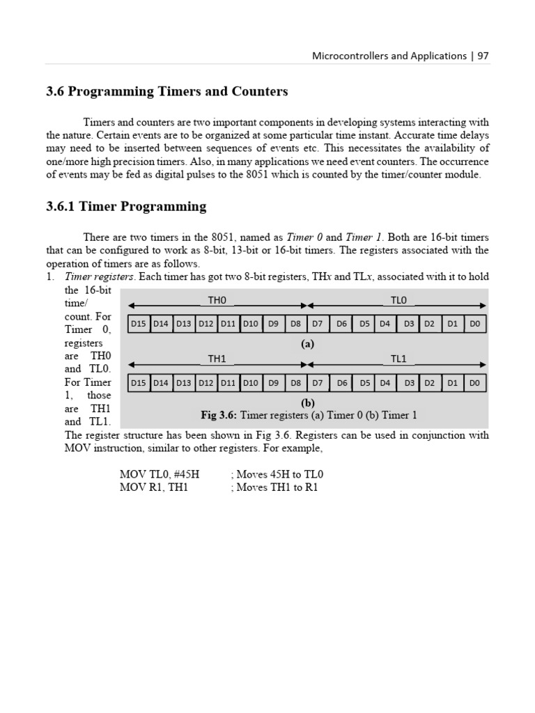 8051 Timer and Counter Programming | PDF | Computer Engineering ...