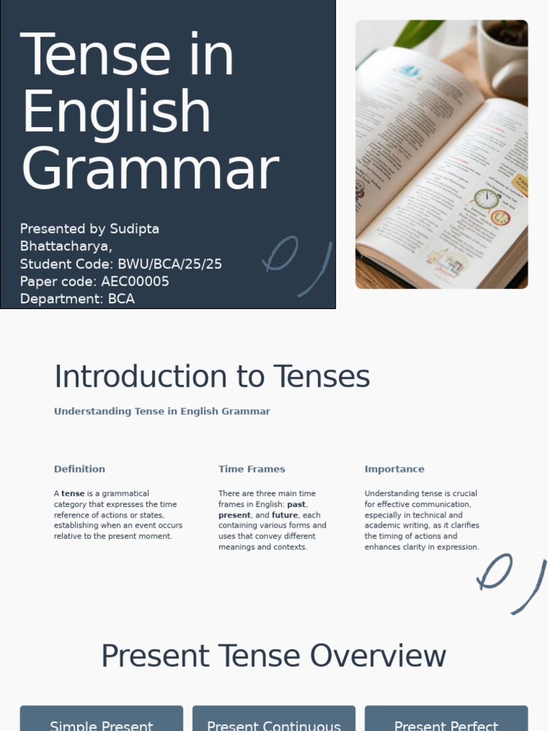 Mastering English Tenses for Clarity | PDF | Grammatical Tense ...