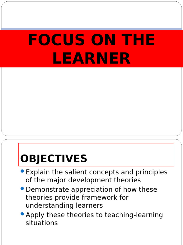 Major Development Theories in Education | PDF | Learning | Psychology