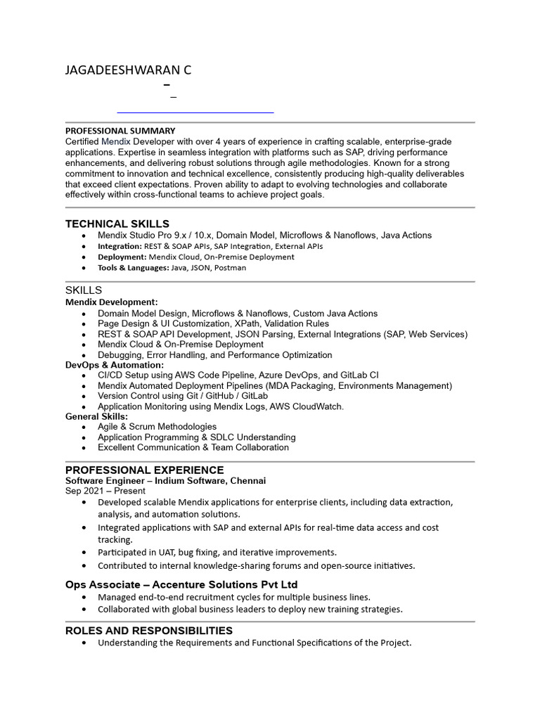 Certified Mendix Developer Profile | PDF | Software Development Process ...