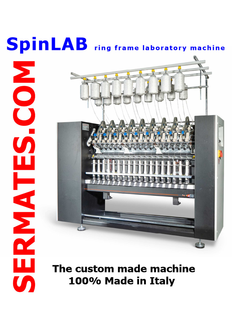 SpinLAB Ring Frame Laboratory Machines | PDF | Spindle (Textiles) | Yarn