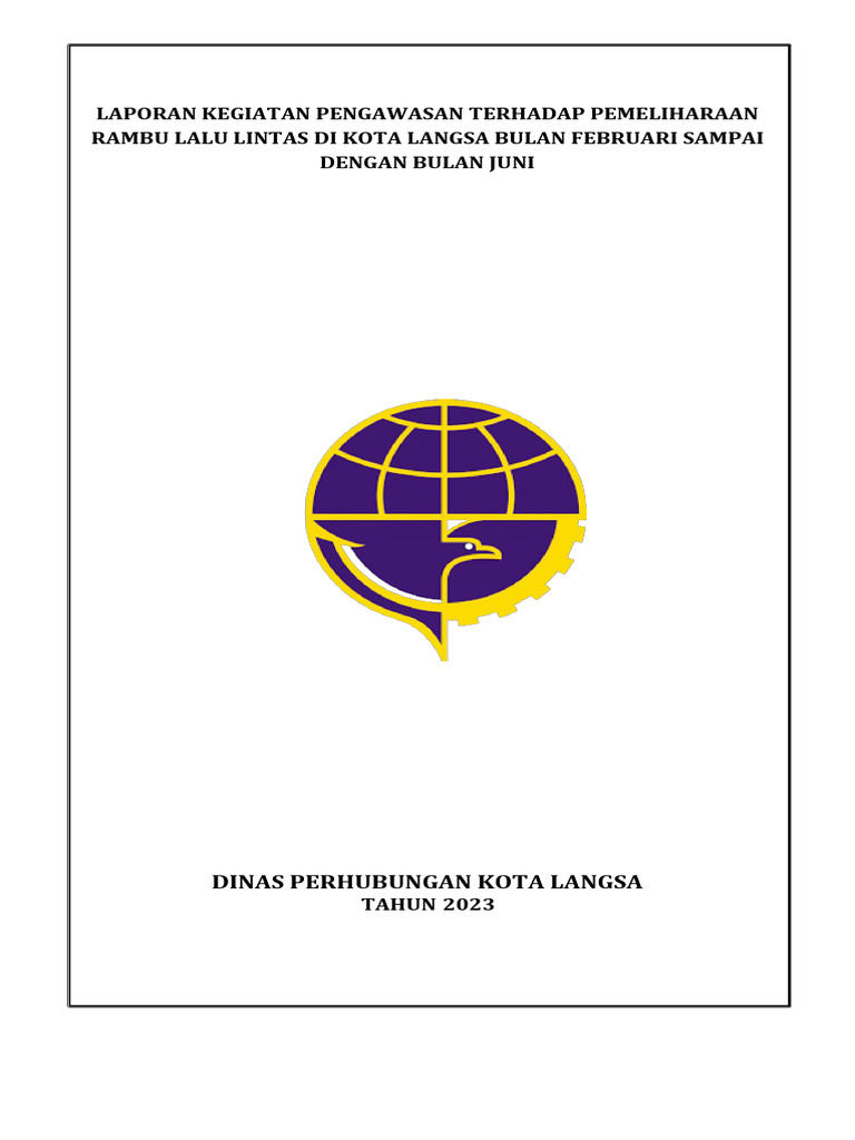 Pengawasan Pemeliharaan Rambu Lalu Lintas Langsa | PDF
