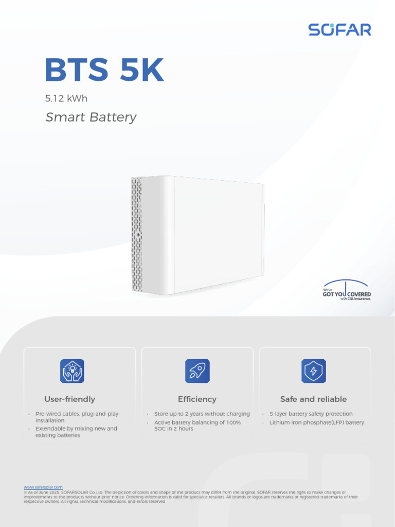BTS+5K Datasheet 2025-06-16 V2.0 en-INT | PDF | Rechargeable Battery ...