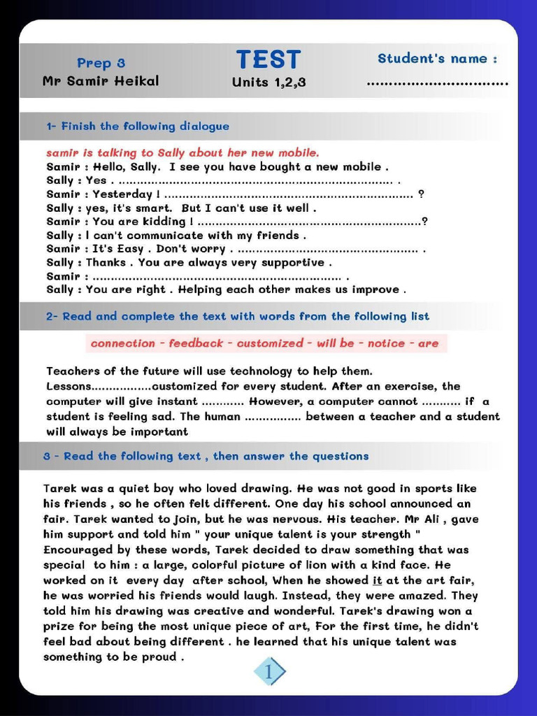 Prep 3 Units | PDF