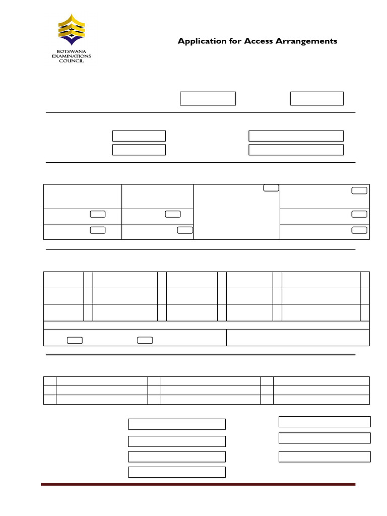 Access Arrangements Application Form | PDF | Visual Impairment | Disability
