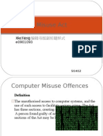 Computer Misuse Act: Xie Feng E0901093