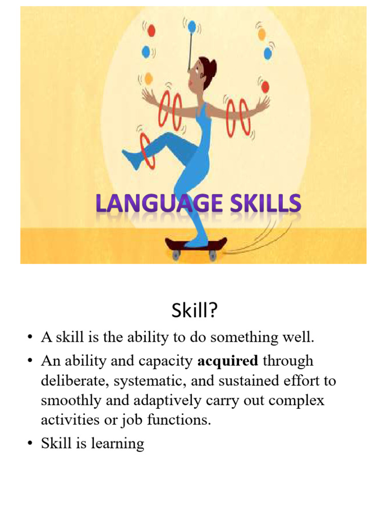 Language Skills and Listening (M2) | PDF | Communication ...