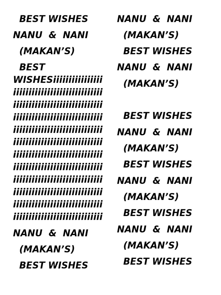 Meilleurs vœux de Nanu et Nani | PDF