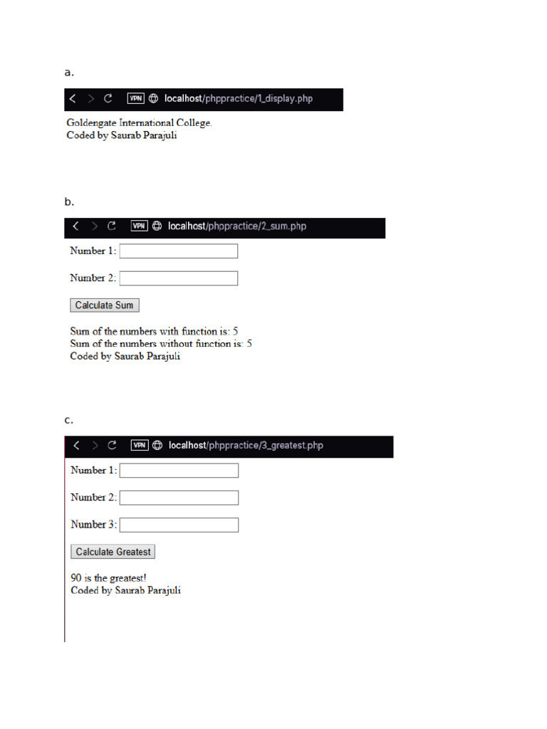 PHP Out Put Lab Report | PDF