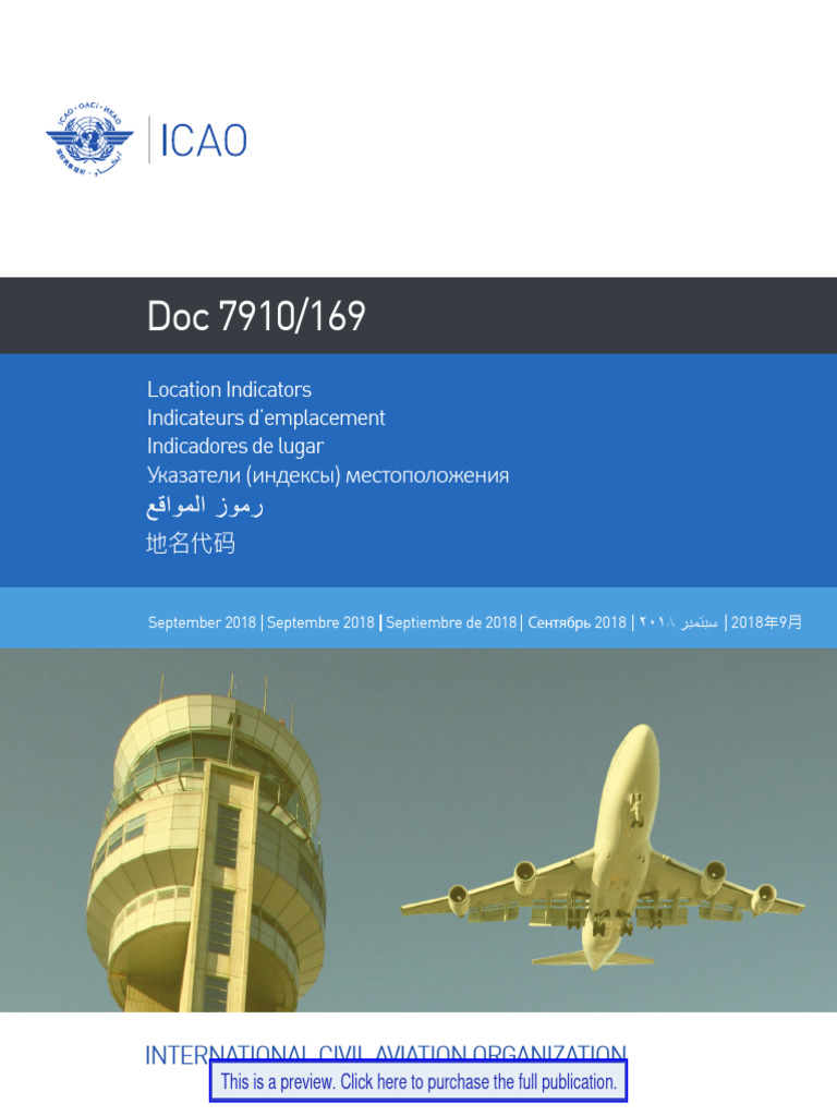 ICAO 7910 2018 en FR Es | PDF