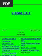 Strata Title