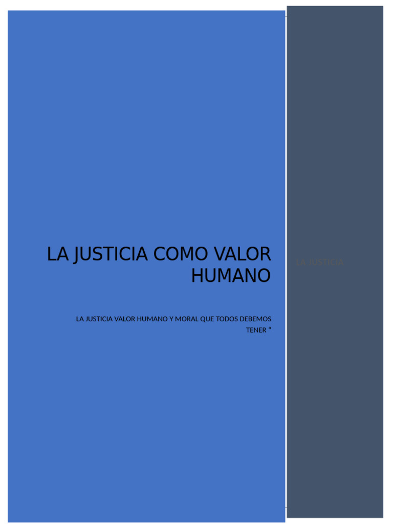 La Justicia Como Un Valor Humano | PDF | Justicia | Crimen y violencia