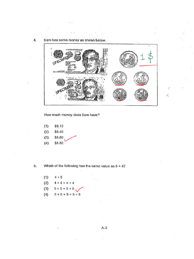 2023 P3 Maths End of Year Exam Maha Bodhi (1) 3 | PDF