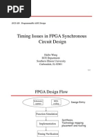 Timing Issues in FPGA Synchronous Circuit Design: ECE 428 Programmable ASIC Design