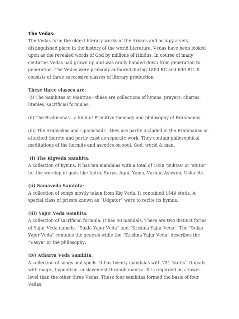 The Vedas | PDF | Vedas | Indian Religions