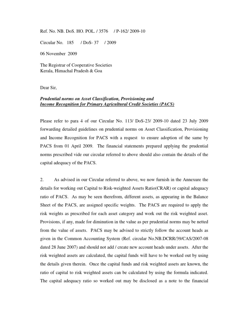E-2009Cir 185 | PDF | Capital Requirement | Banks