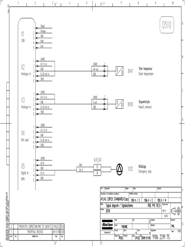9106 2319 75 Signal Diagram | PDF