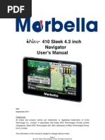 Download Marbella iNav 410 Sleek 43inch Navigator - Hardware Instruction Manual by surindersbains SN93477704 doc pdf