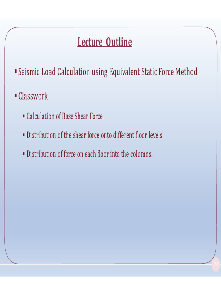 Seismic Load Calculation Methods | PDF | Force | Seismology
