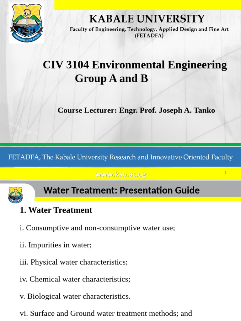 Water and Wastewater Treatment Guide | PDF | Water Purification ...
