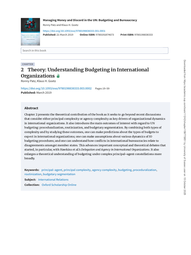 UN Budgeting: Complexity and Procedures | PDF | Policy | United Nations