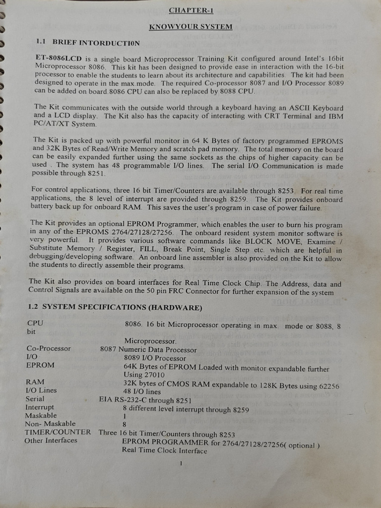 Study of 8086 Microprocessor | PDF