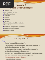 Module 1- Basics of Costing