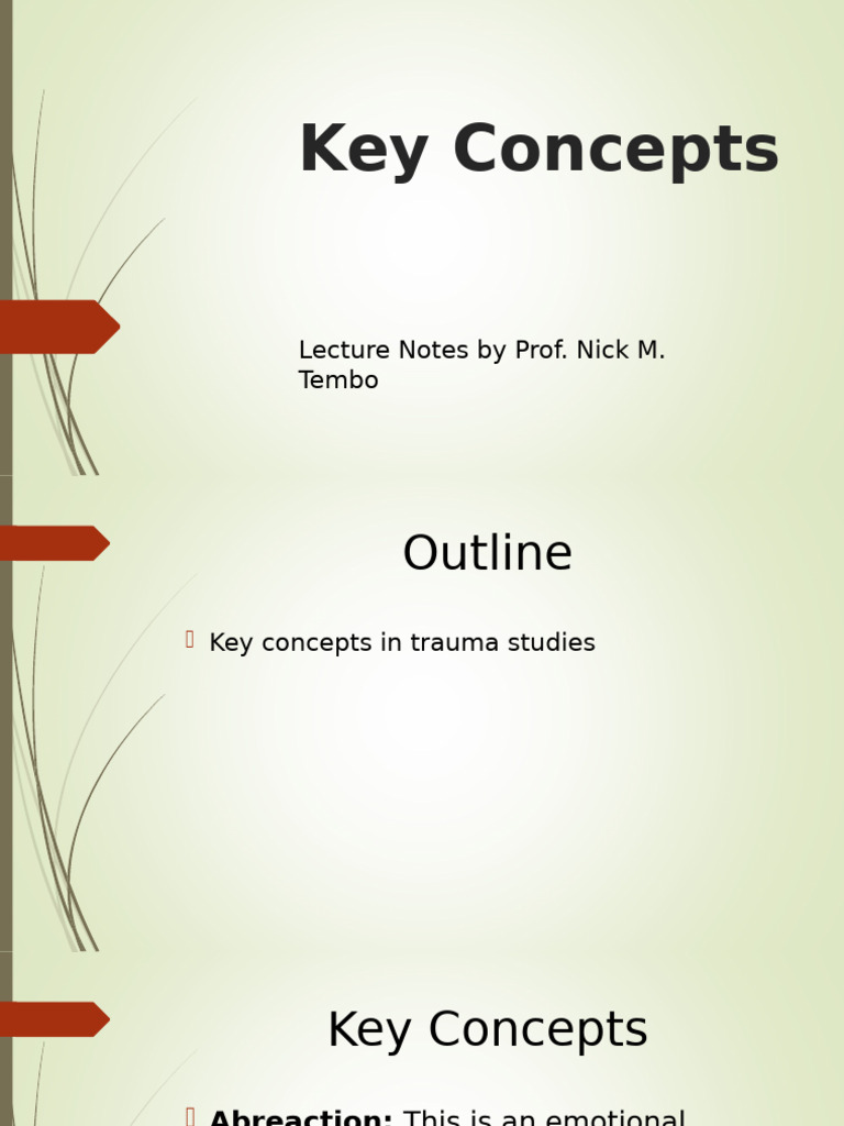 Key Concepts in Trauma Studies | PDF | Psychological Trauma ...