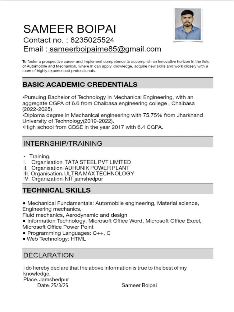 CV Same e Resume | PDF