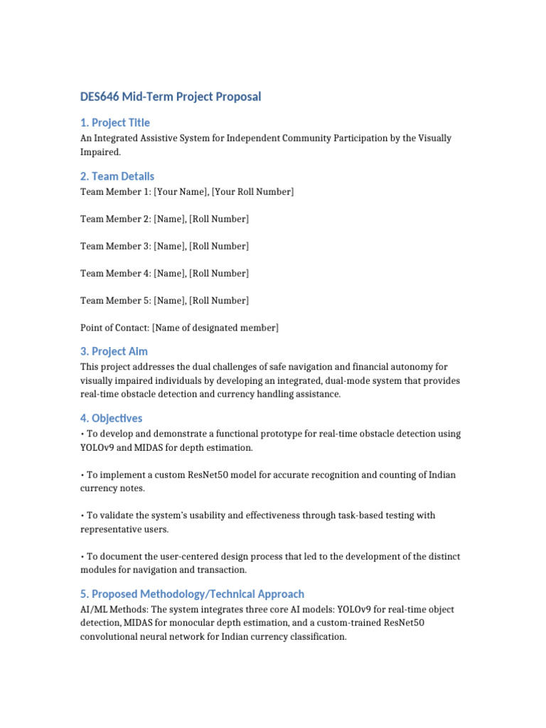 Integrated Assistive System Proposal | PDF | Usability | Information ...