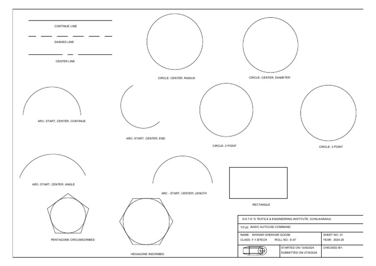 Basic AutoCAD Commands Guide | PDF