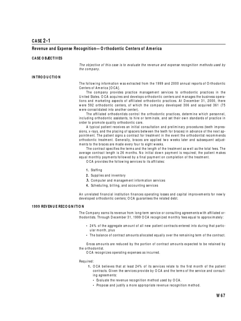 Revenue And Expense Recognition