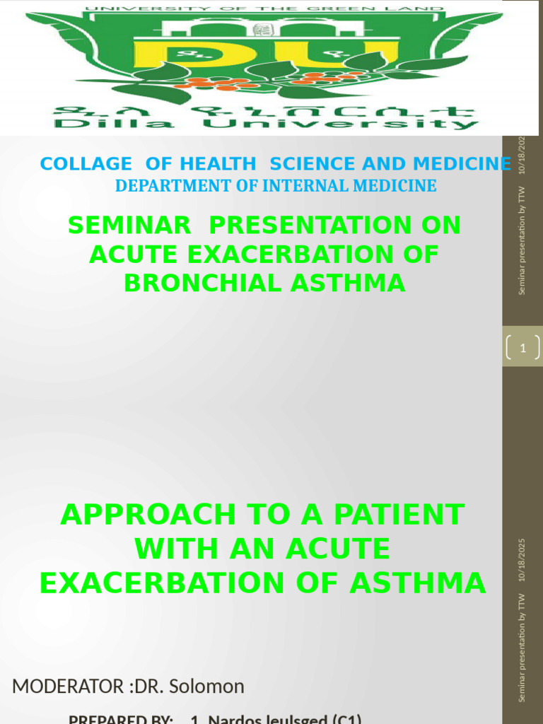Asthma 2015 Seminar by c1 Group 5 | PDF | Asthma | Respiratory Tract